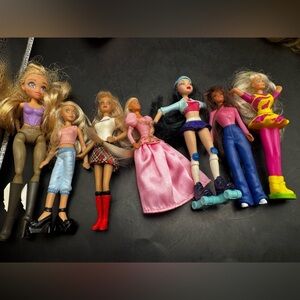 McDonald’s Mini Doll Bundle Set Of 7 Girls Toy Barbies And My Scene Dolls